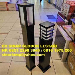 Lampu Taman Pilar Kotak 100cm dan 80cm